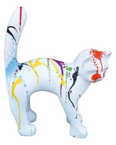 Statue Et Sculpture Decorative En Resine D Un Chat Splash Deco Et Artisanat