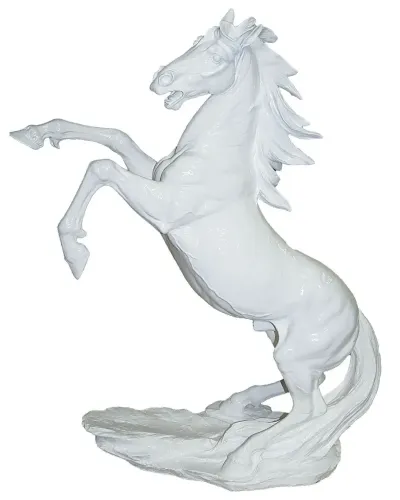 Statue Du Cheval Cabre A Personnaliser Selon Vos Envies Couleur Blanc Ral 9010 Deco Et Artisanat