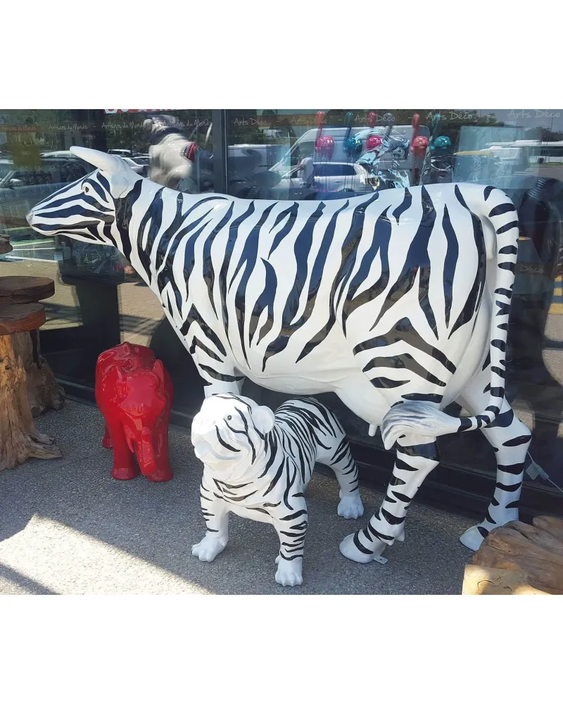 Animaux Vache ZÈbre En Résine Pour Votre Décoration Dextérieur Déco Et Artisanat