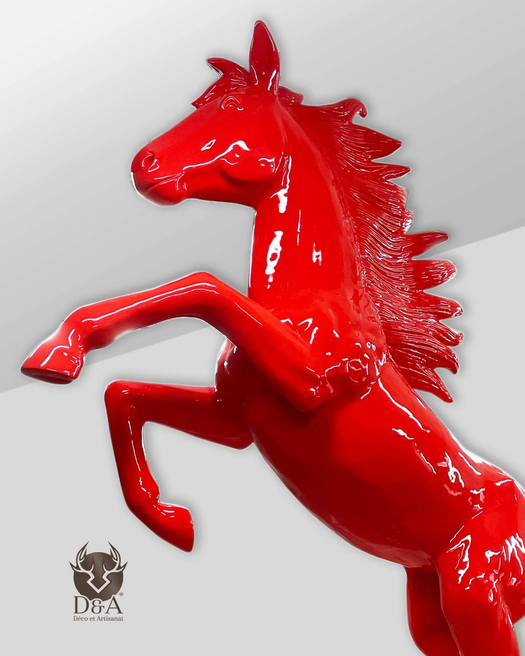 Estatua decorativa de resina de fibra de Ferrari Cavallino Rampante de  tamaño natural Color Rojo (RAL 3020) - Déco et Artisanat