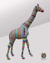 Girafe XL Rayures fines - Déco et Artisanat - 1