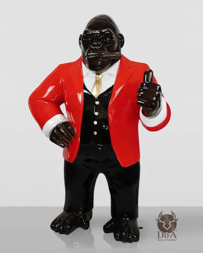 Standing gorilla in suit