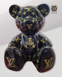 Statua di un orso Monogrammi e Picsou Louis Vuitton per gli amanti delle decorazioni