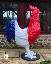 Gallo gigante 3XL tricolor, la mascota de la Francia